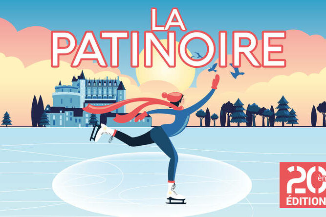 Patinoire éphémère d'Amboise, février et mars 2024